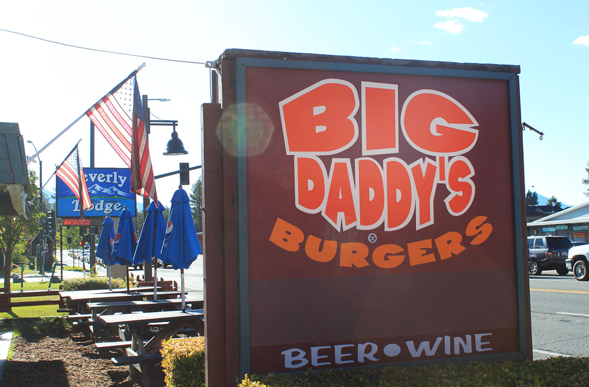 Tasty quick cheap burger at Big Daddy's Burgers in Lake Tahoe