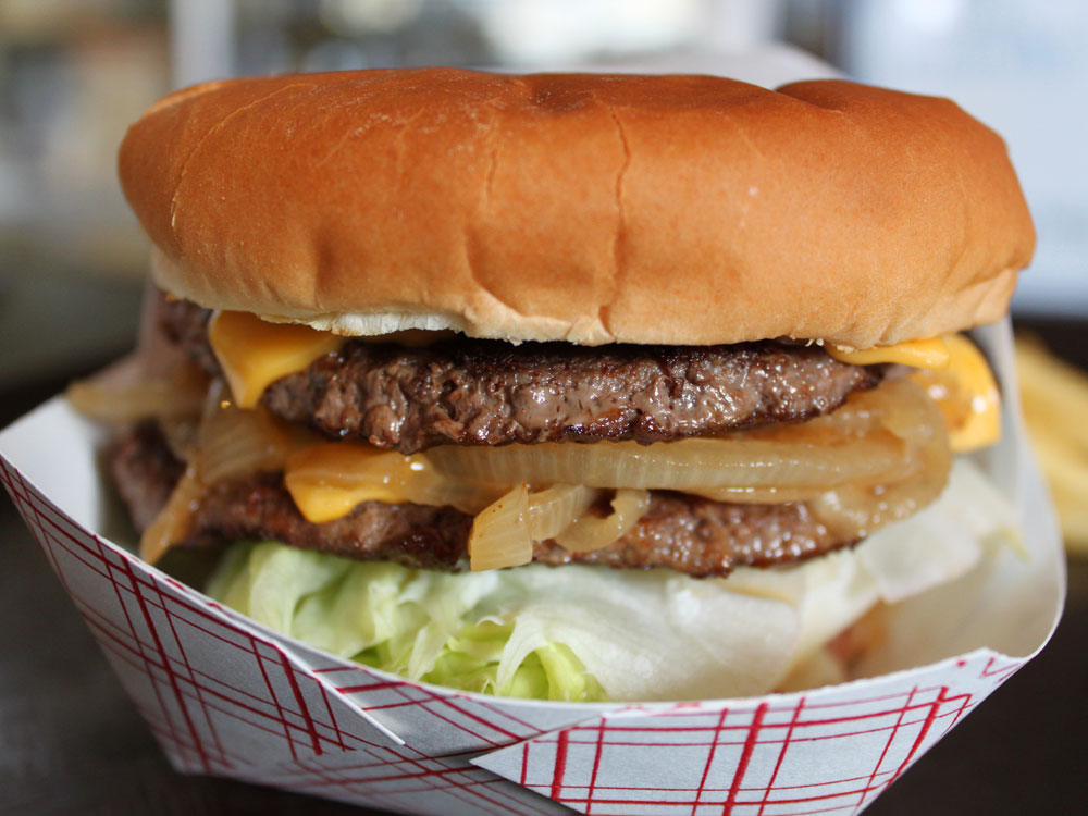 Tasty quick cheap burger at Big Daddy's Burgers in Lake Tahoe