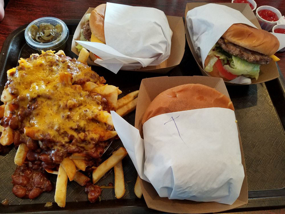 Tasty quick cheap burger at Big Daddy's Burgers in Lake Tahoe