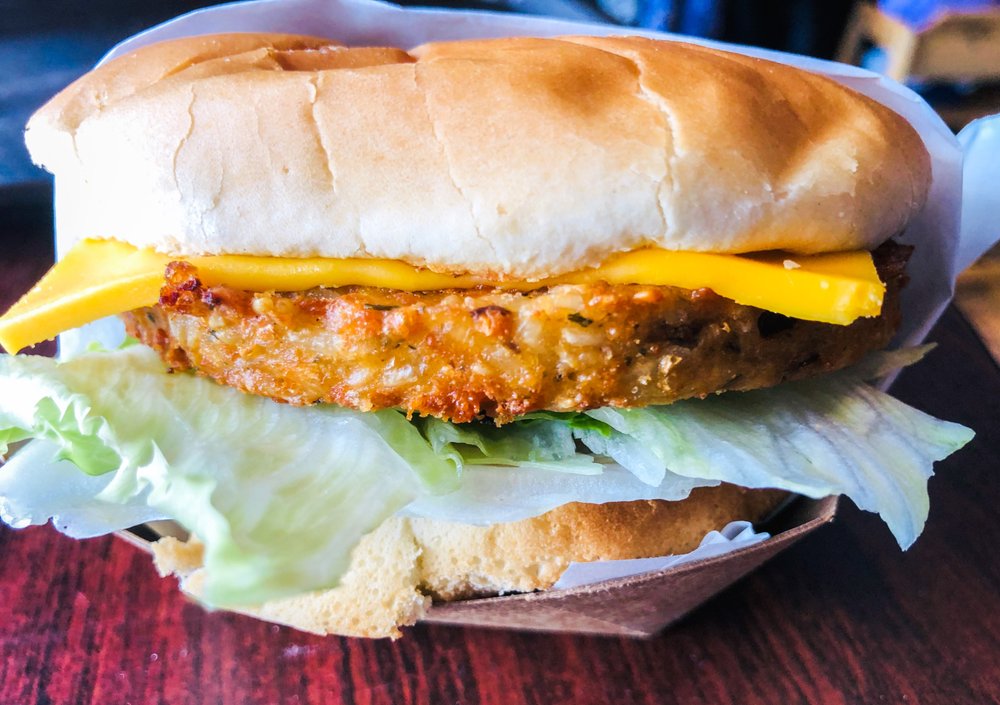 Veggie burger at Big Daddy's Burgers and Fries South Lake Tahoe CA